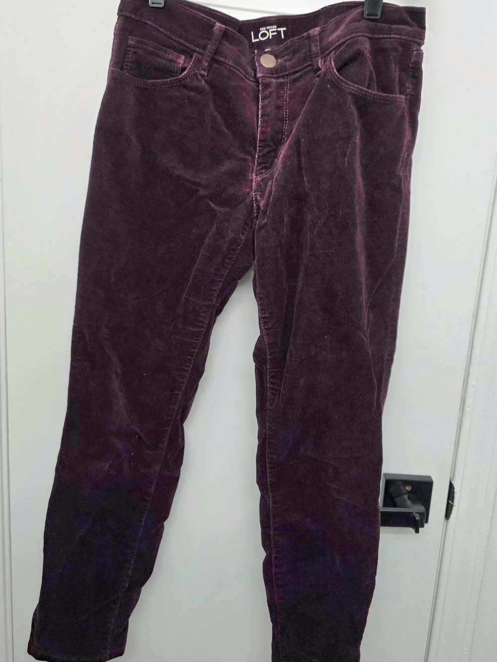 Ann Taylor LOFT Plum Corduroy Pants